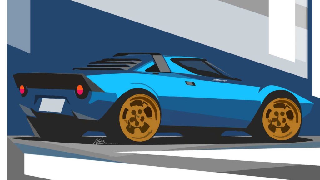 Bozzetto Lancia Stratos